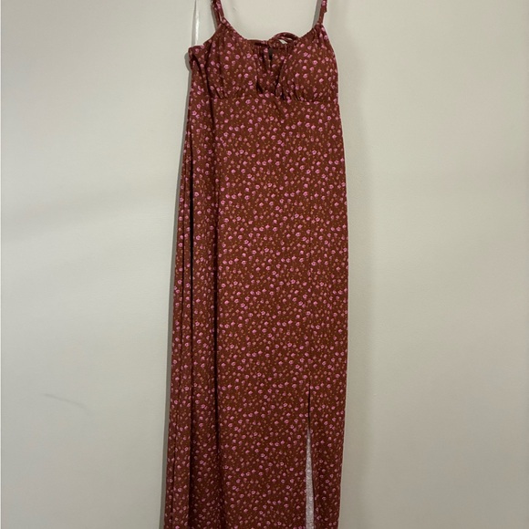 Women Floral Rust Maxi Dress size S new - Picture 4 of 7